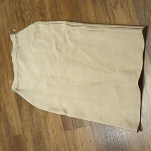House Of CB Taupe Metallic Midi Pencil Skirt LL
